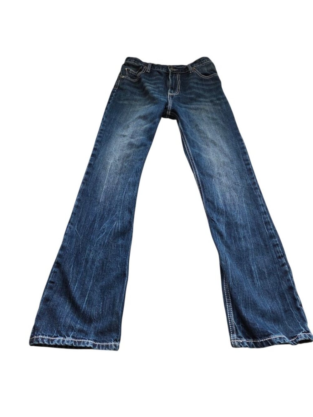 Wrangler 20X Jeans Boys 16 Slim Bootcut Denim Dark Wash